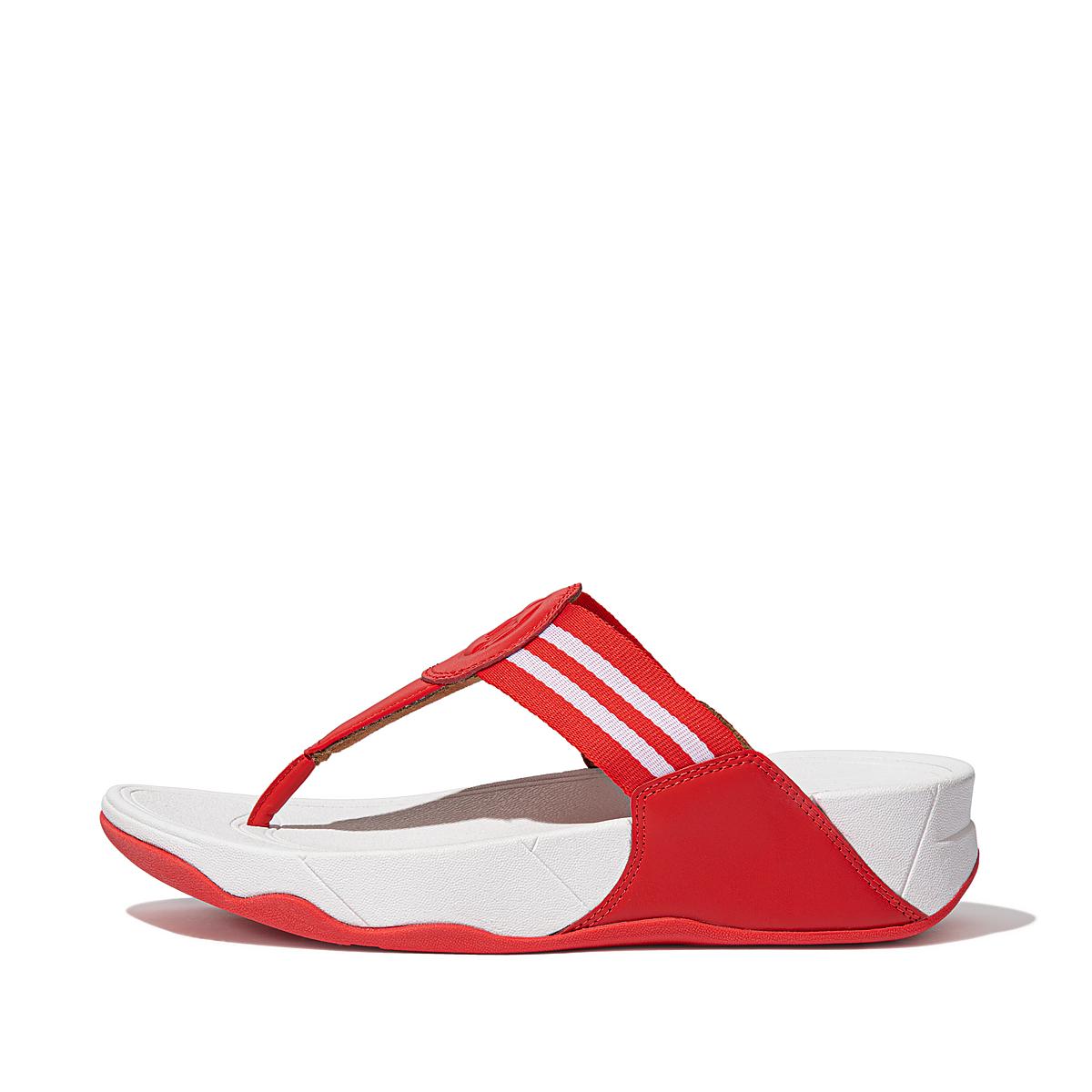 Fitflop Walkstar Webbing Toe-Post - Sandalen Damen - Rot (FJH807213)